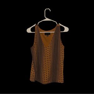 Premise Women's Brown Polka Dot Tank Top - Small